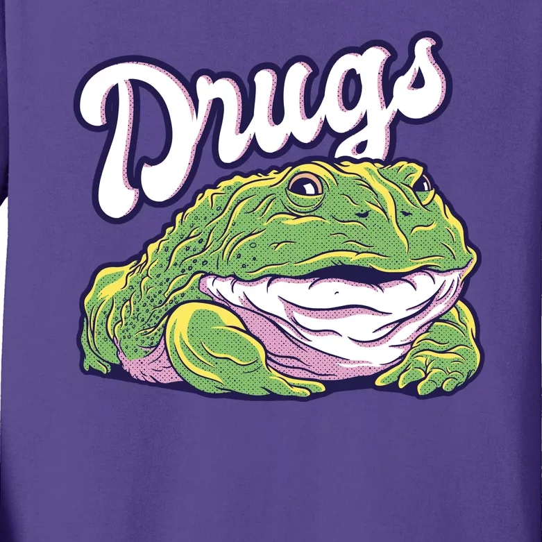 Drugs Frog Funny Kids Long Sleeve Shirt