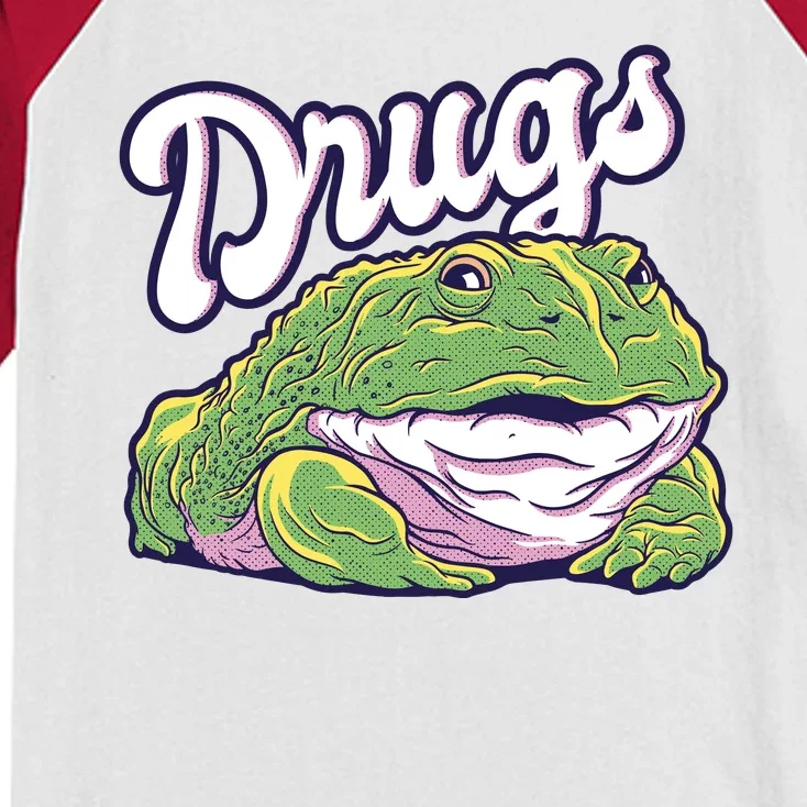 Drugs Frog Funny Kids Colorblock Raglan Jersey