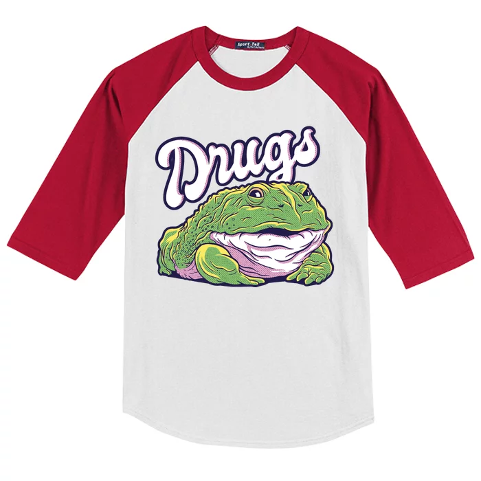 Drugs Frog Funny Kids Colorblock Raglan Jersey