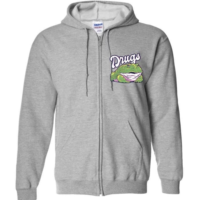 Drugs Frog Funny Full Zip Hoodie