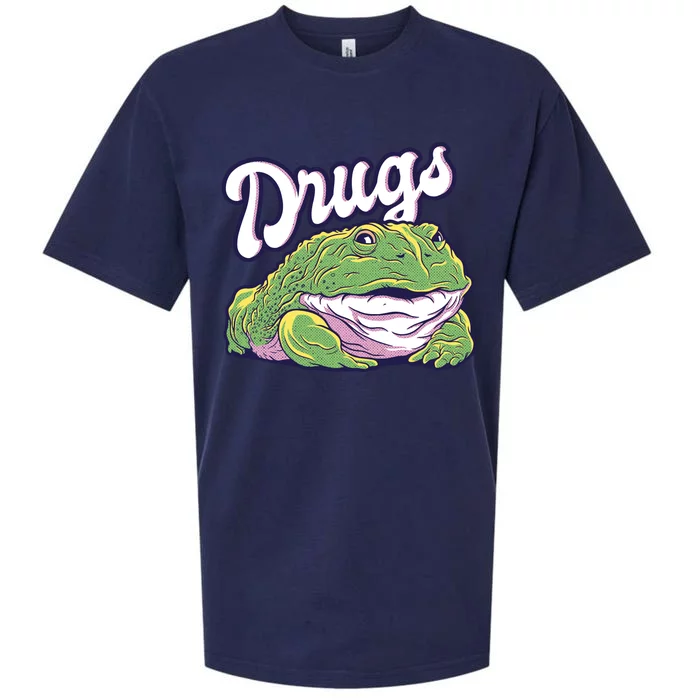 Drugs Frog Funny Sueded Cloud Jersey T-Shirt