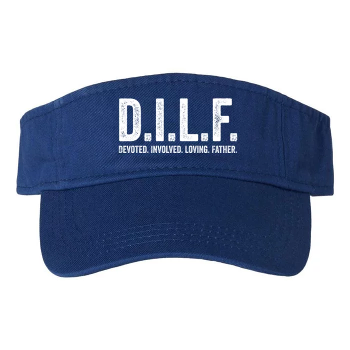 Dilf Funny Fathers Day Gift For Dad Gift Valucap Bio-Washed Visor