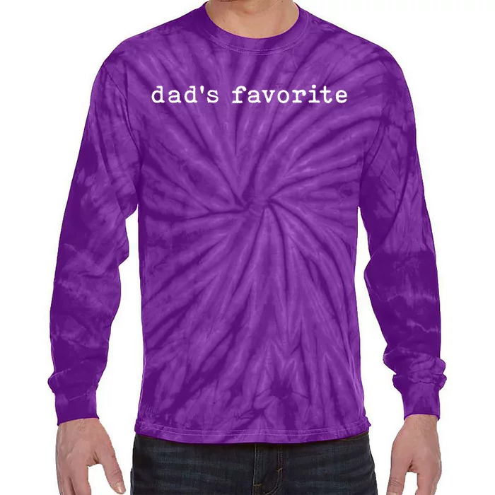 DadS Favorite Funny Daughter Trendy Favorite Child Tie-Dye Long Sleeve Shirt