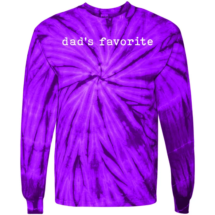 DadS Favorite Funny Daughter Trendy Favorite Child Tie-Dye Long Sleeve Shirt