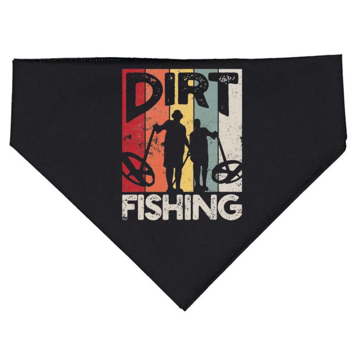 Dirt Fishing Funny Beach Treasure Detecting Metal Detector USA-Made Doggie Bandana