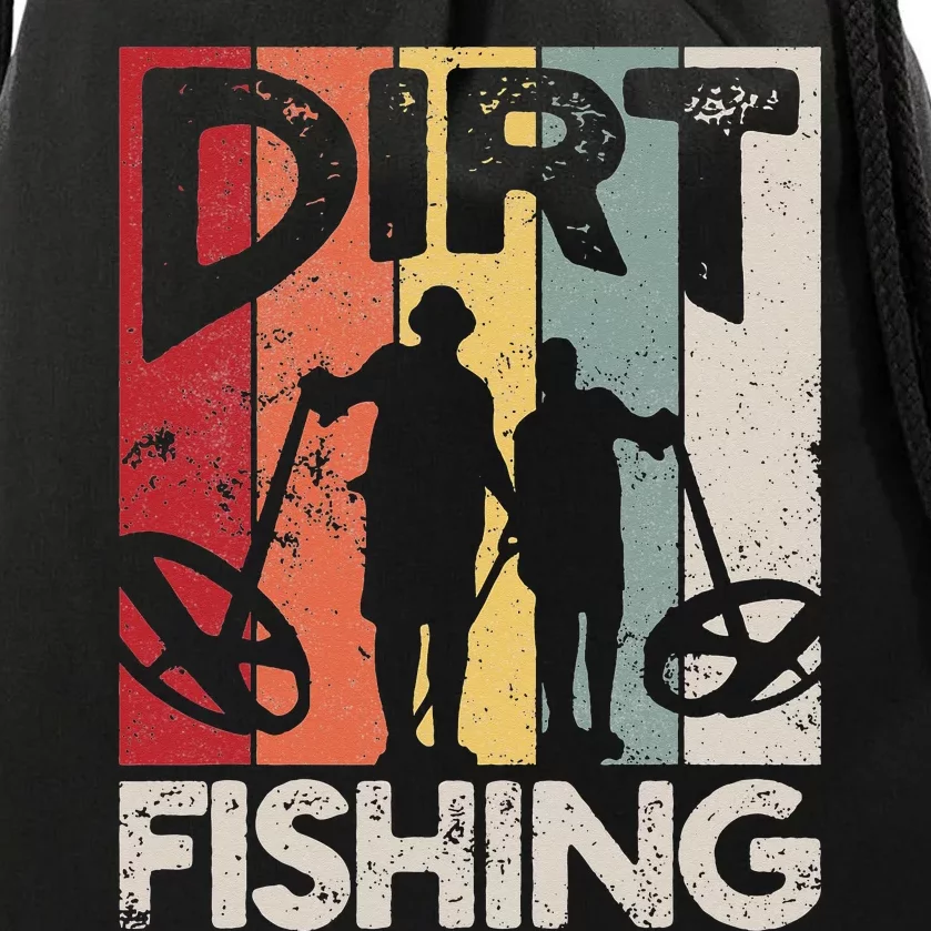 Dirt Fishing Funny Beach Treasure Detecting Metal Detector Drawstring Bag