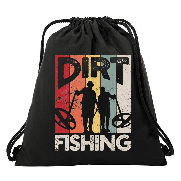 Dirt Fishing Funny Beach Treasure Detecting Metal Detector Drawstring Bag