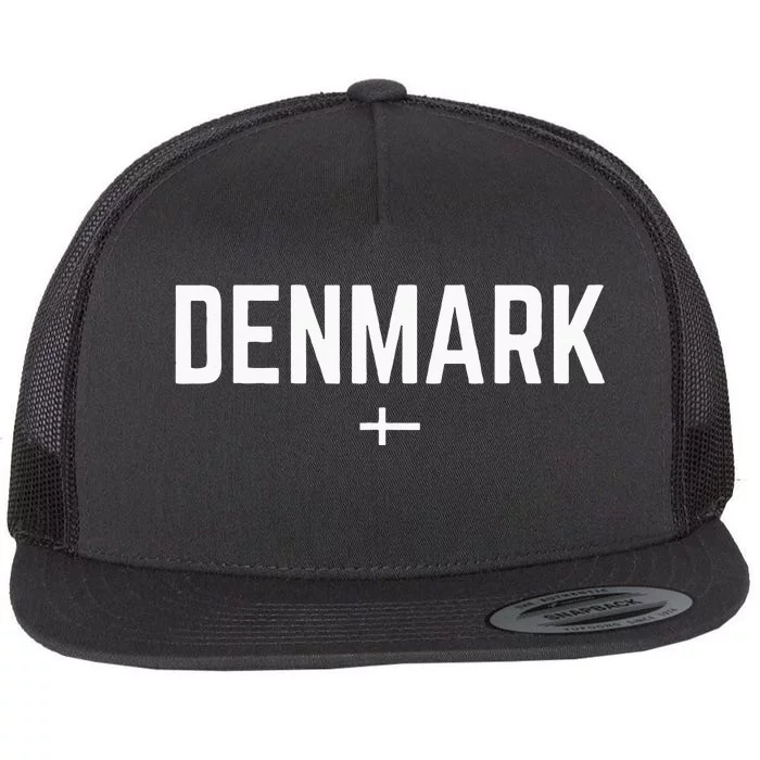 DENMARK Flag For Men Women Kids Red DENMARK Flat Bill Trucker Hat