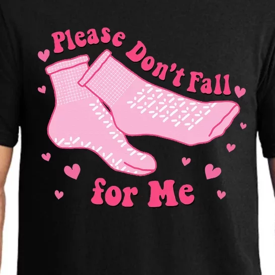 Dont Fall For Me Valentines Day Non Slip Socks Nurse Pct Cna Pajama Set