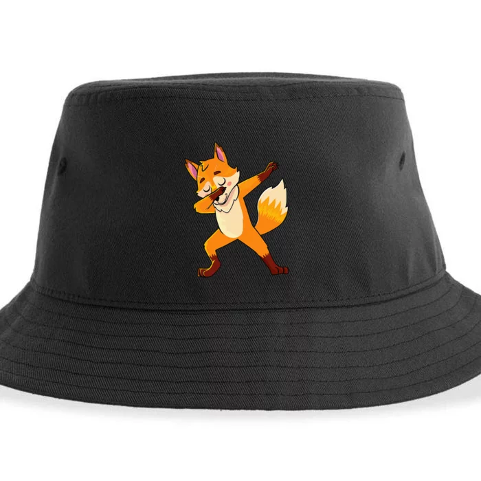 Dabbing Fox Foxes Lover Sustainable Bucket Hat