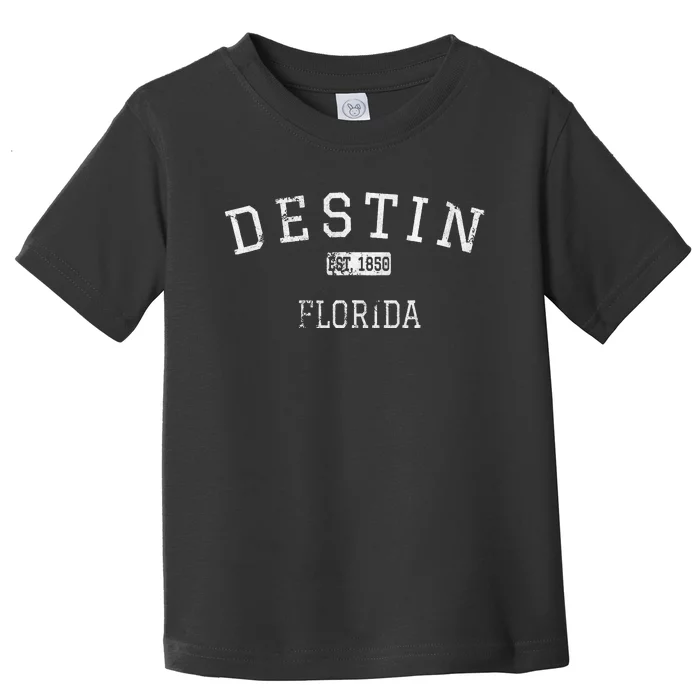 Destin Florida FL Vintage stage athletic style Toddler T-Shirt