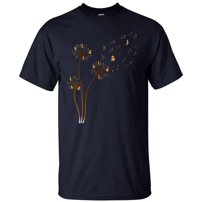 Dachshund Flower Fly Dandelion Funny Cute Dog Lover Tall T-Shirt