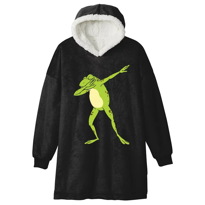 Dabbing Frog For Funny Animal Dance Gift Hooded Wearable Blanket