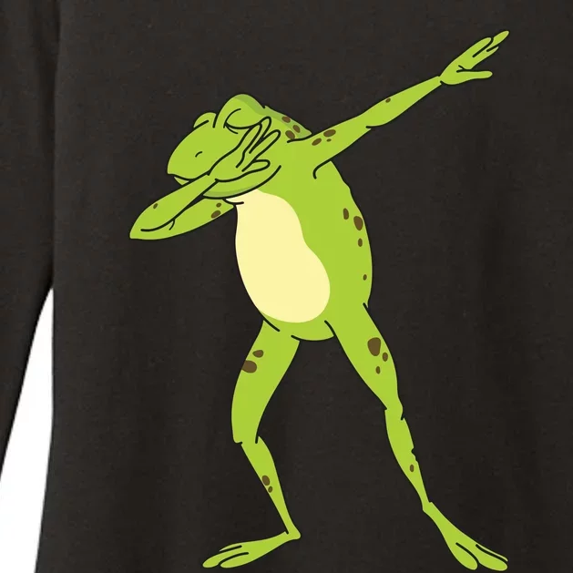 Dabbing Frog For Funny Animal Dance Gift Womens CVC Long Sleeve Shirt