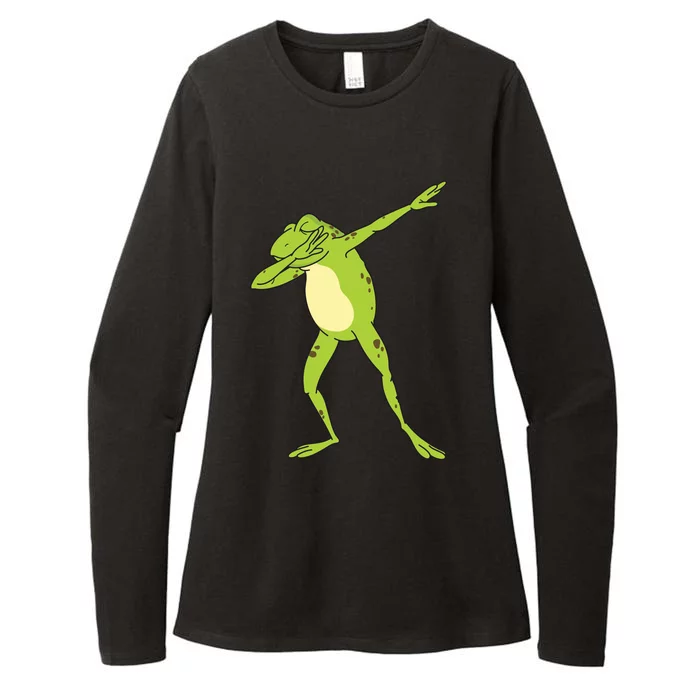 Dabbing Frog For Funny Animal Dance Gift Womens CVC Long Sleeve Shirt