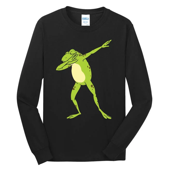 Dabbing Frog For Funny Animal Dance Gift Tall Long Sleeve T-Shirt