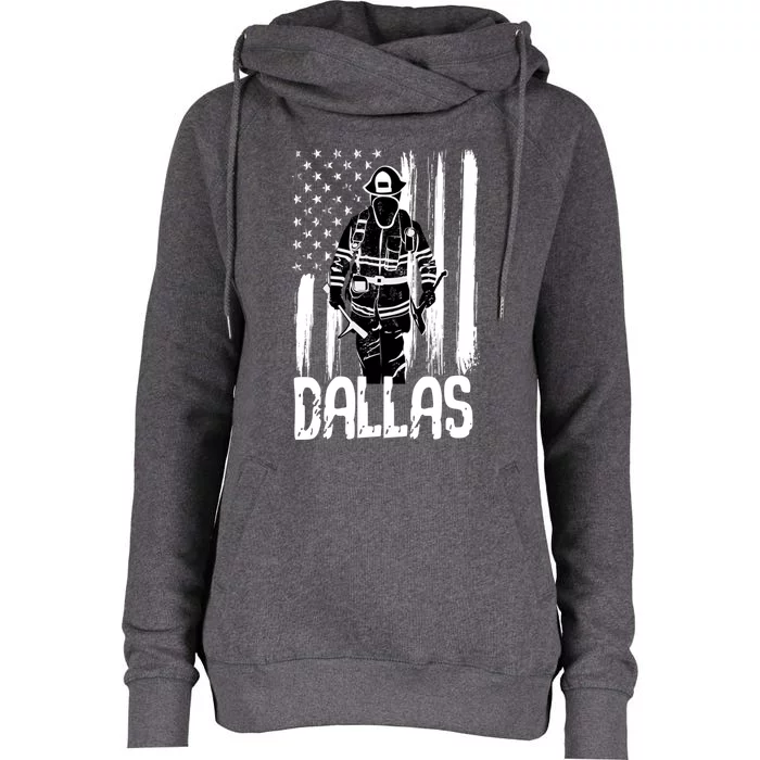 Dallas Firefighter Fire Texas Meaningful Gift Womens Funnel Neck Pullover Hood