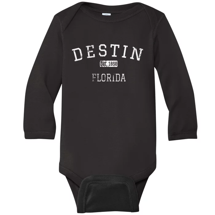 Destin Florida FL Vintage Baby Long Sleeve Bodysuit