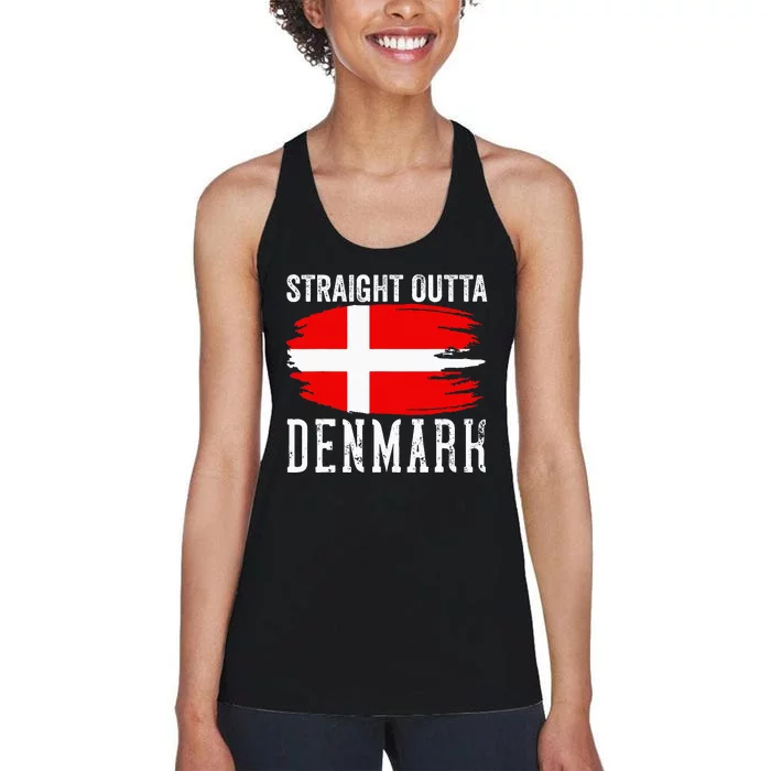 Denmark Flag For Men Women Danish Pride Roots Dane Boy Girl Women's Racerback Tank