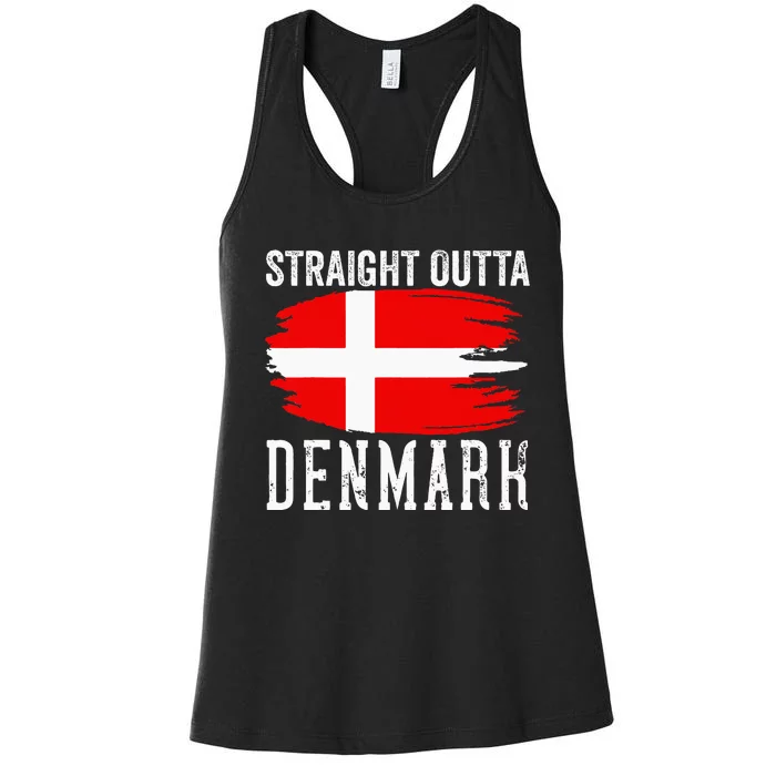 Denmark Flag For Men Women Danish Pride Roots Dane Boy Girl Women's Racerback Tank