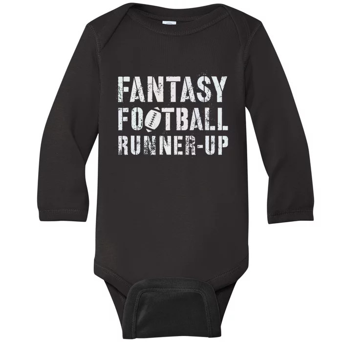 Drafting Fantasy Football Runner Up Goddess Newbie Commish Baby Long Sleeve Bodysuit