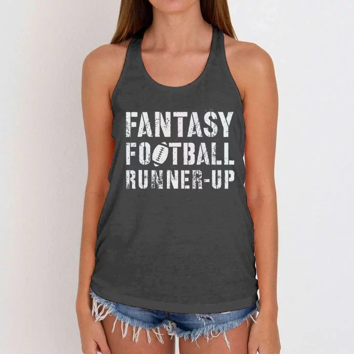 Drafting Fantasy Football Runner Up Goddess Newbie Commish Women's Knotted Racerback Tank