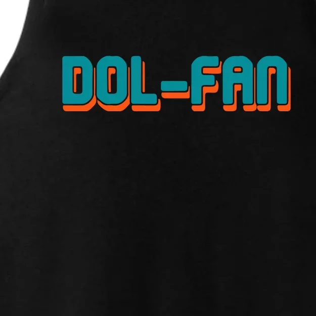 Dol Fan Football Gift For Miami Fan Ladies Tri-Blend Wicking Tank