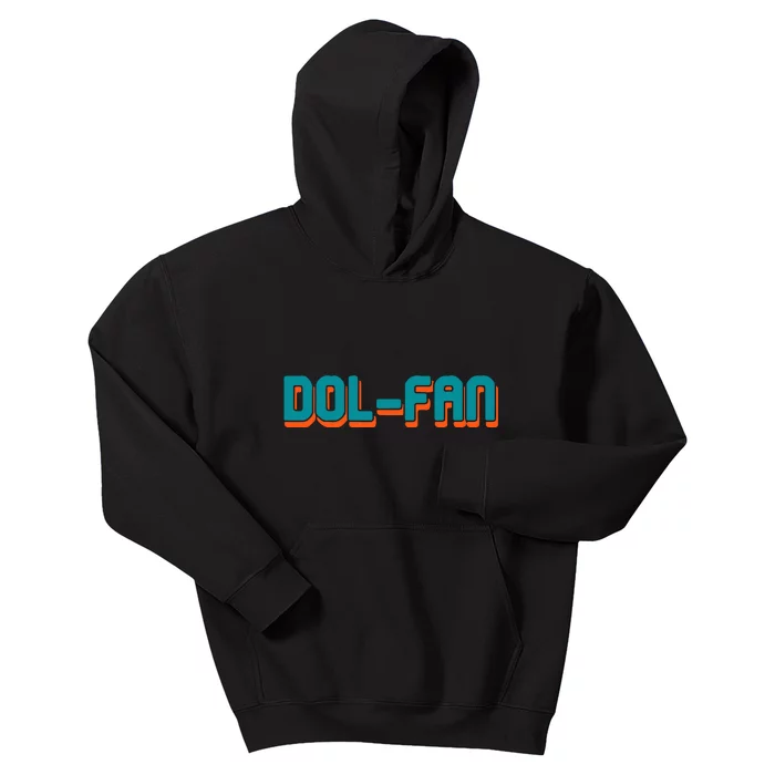 Dol Fan Football Gift For Miami Fan Kids Hoodie