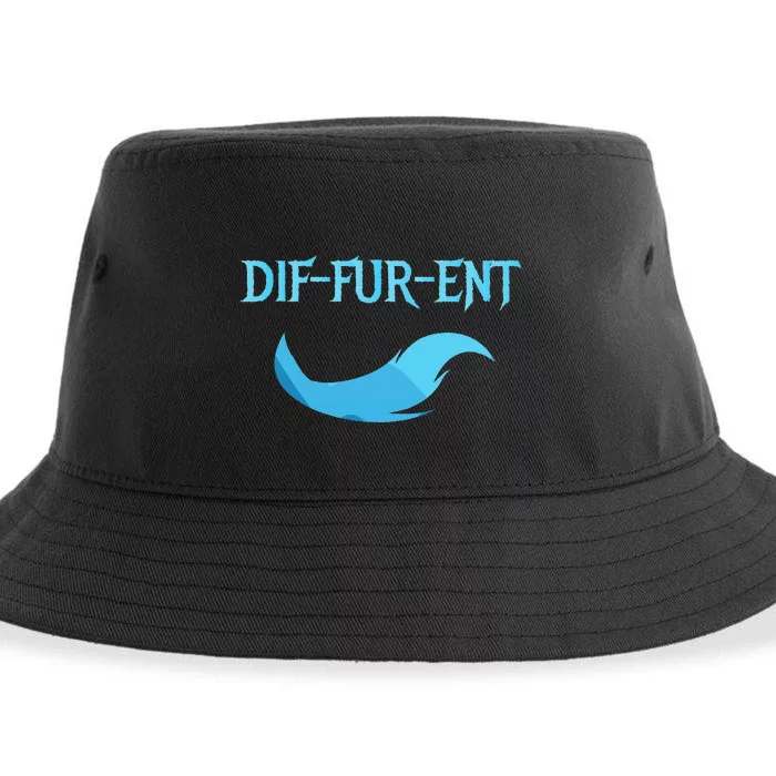 Diffurent Furry Fandom Furries Fan Designs Sustainable Bucket Hat