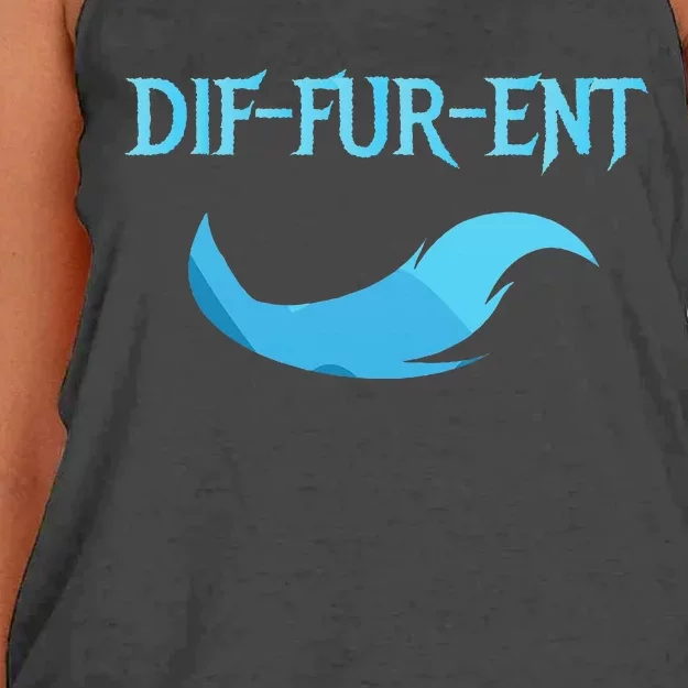 Diffurent Furry Fandom Furries Fan Designs Women's Knotted Racerback Tank