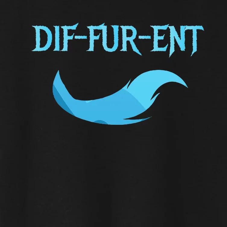 Diffurent Furry Fandom Furries Fan Designs Women's Crop Top Tee