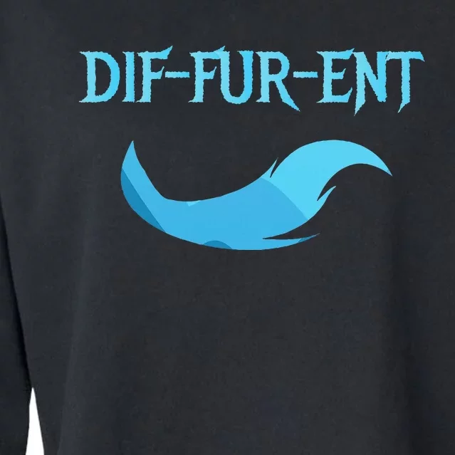 Diffurent Furry Fandom Furries Fan Designs Cropped Pullover Crew