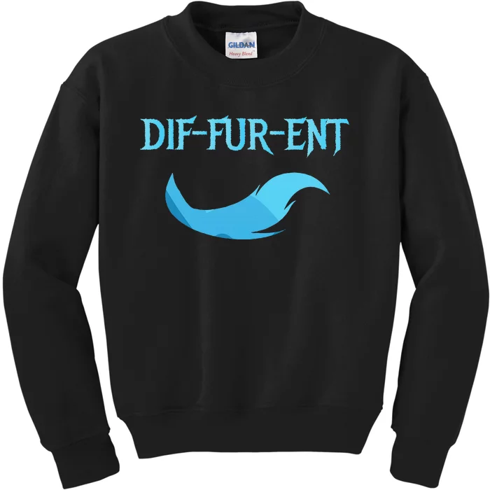 Diffurent Furry Fandom Furries Fan Designs Kids Sweatshirt