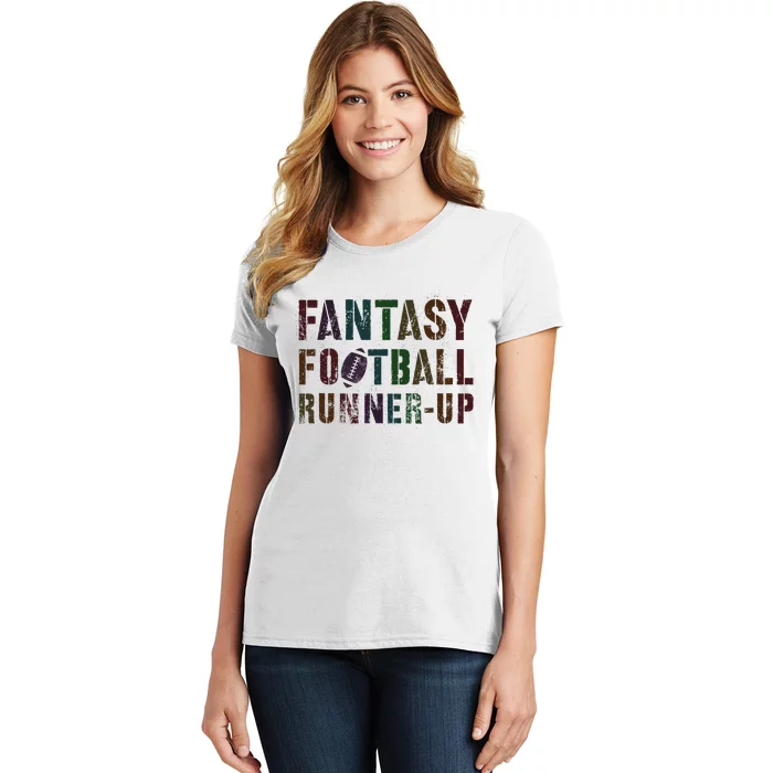 Drafting Fantasy Football Runner Up Geek Newbie Commish Women's T-Shirt