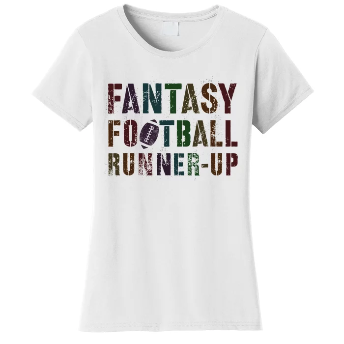 Drafting Fantasy Football Runner Up Geek Newbie Commish Women's T-Shirt