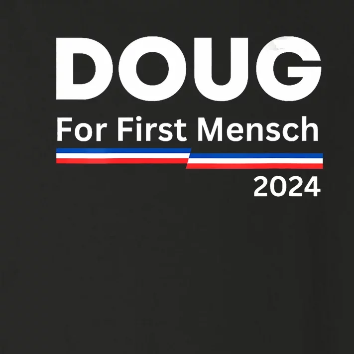 Doug For First Mensch Yiddish Pun Kamala Harris Hebrew Toddler Long Sleeve Shirt