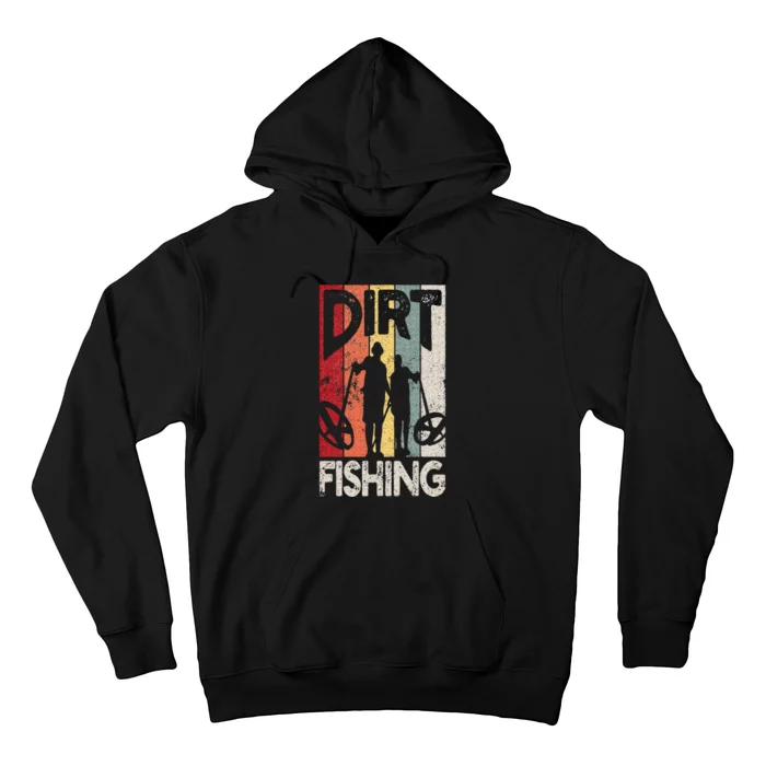 Dirt Fishing Funny Beach Treasure Detecting Metal Detector Hoodie