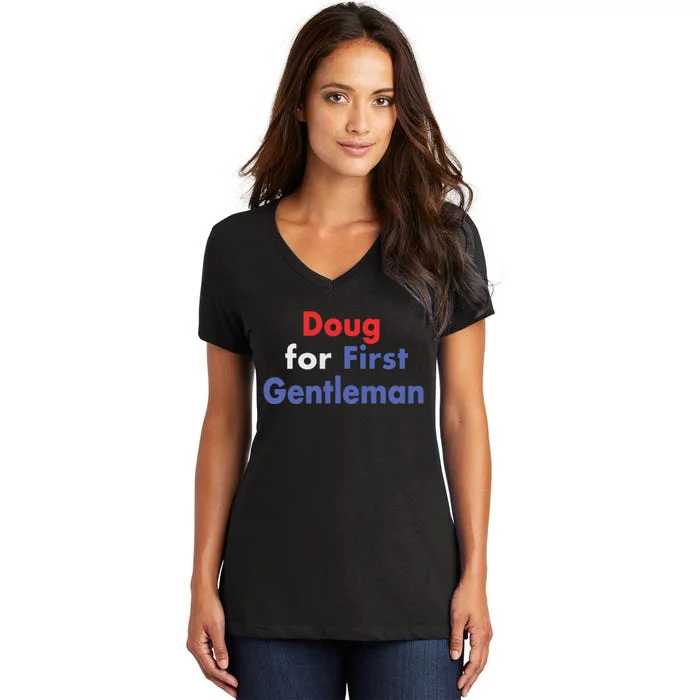 Doug For First Gentleman Women's V-Neck T-Shirt