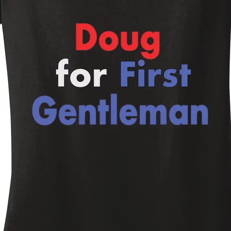 Doug For First Gentleman Women's V-Neck T-Shirt