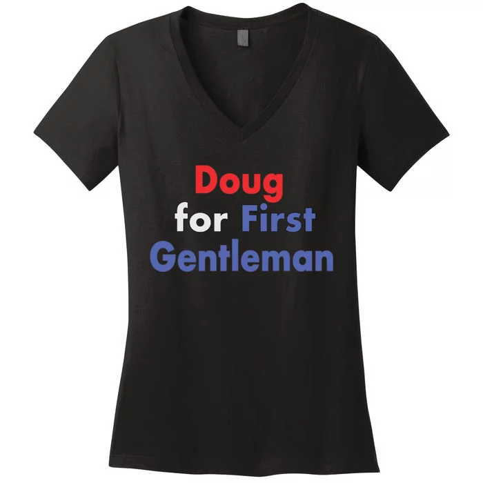 Doug For First Gentleman Women's V-Neck T-Shirt