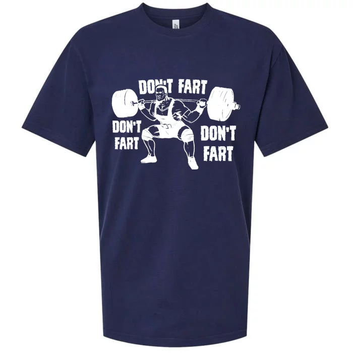 Don't Fart Funny Fitness Gym Workout Weights Squat Sueded Cloud Jersey T-Shirt