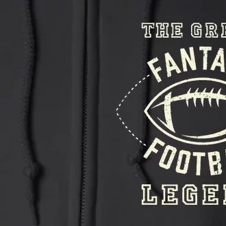 Distressed Fantasy Football Legend Full Zip Hoodie