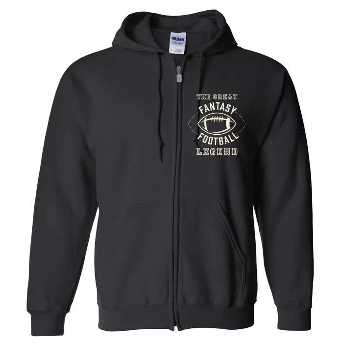 Distressed Fantasy Football Legend Full Zip Hoodie