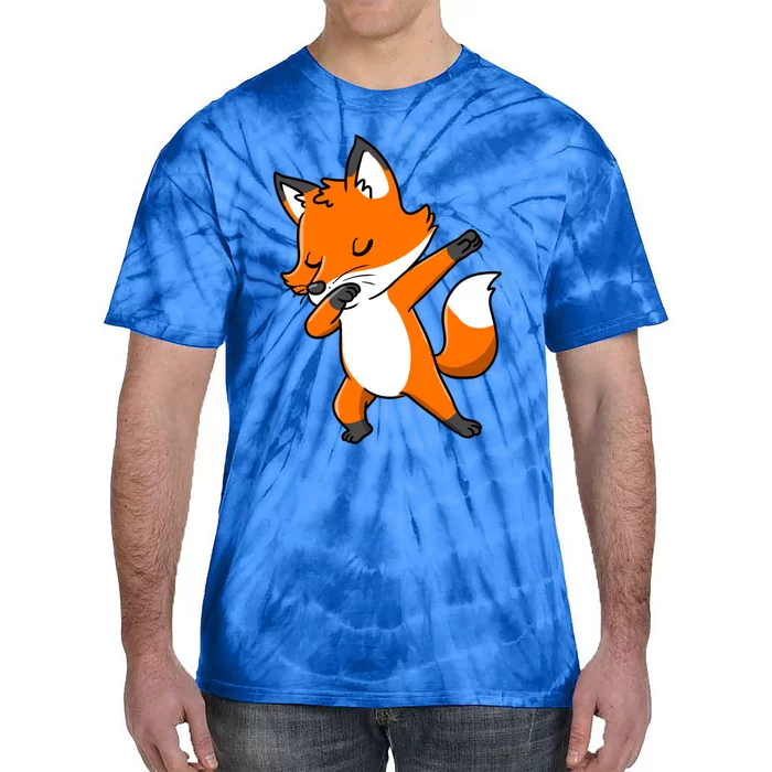 Dabbing Fox For Fox Lover Meaningful Gift Tie-Dye T-Shirt