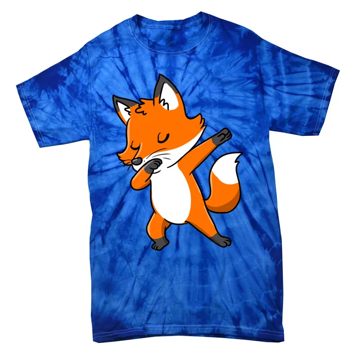 Dabbing Fox For Fox Lover Meaningful Gift Tie-Dye T-Shirt