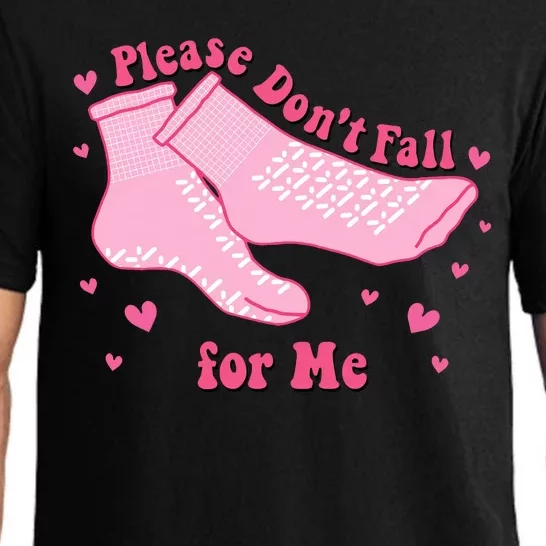 Dont Fall For Me Valentines Day Socks Pct Cna Funny Nurse Pajama Set