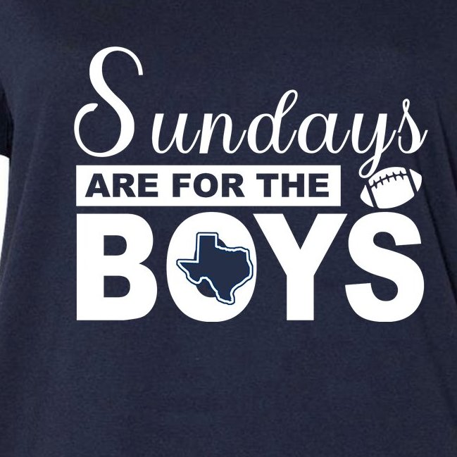 Dallas Football Fans Sundays Are For The Boys Women's V-Neck Plus Size T-Shirt