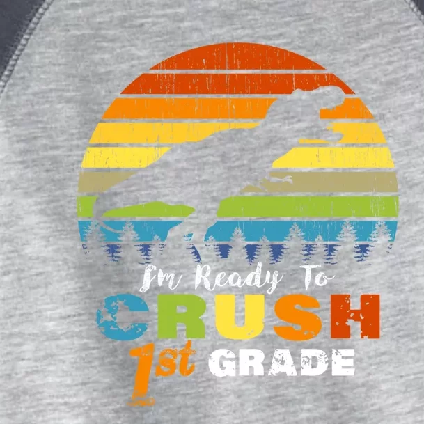 Dinosaur First Grade Im Ready To Crush 1St Grade Gift Toddler Fine Jersey T-Shirt