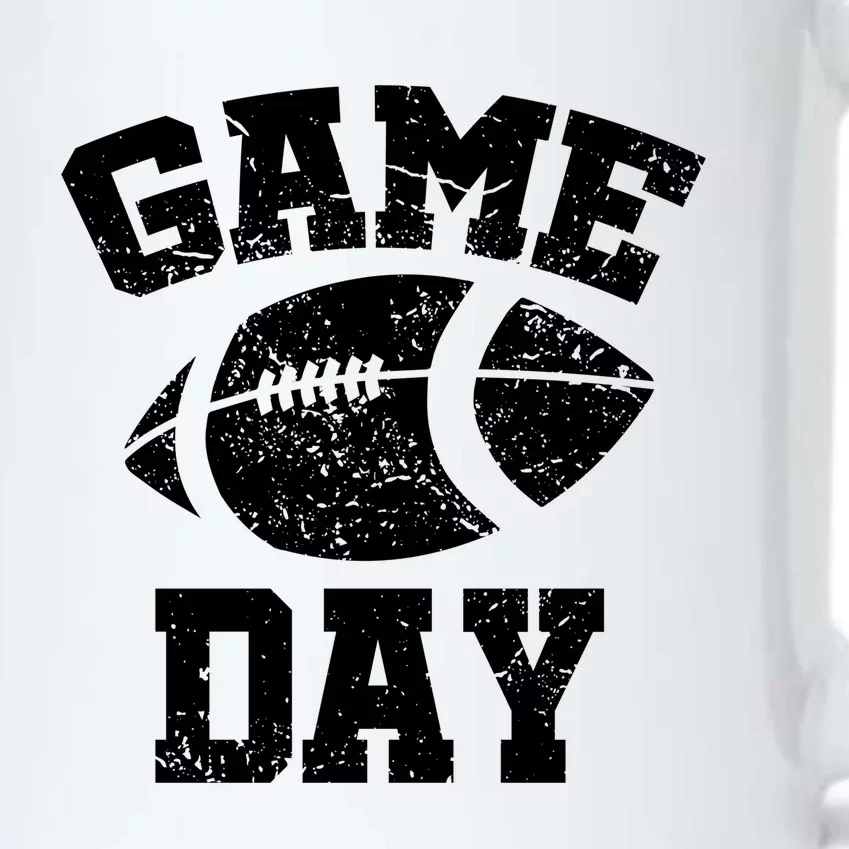 Distressed Football Game Day At College Or School Funny Gift Black Color Changing Mug