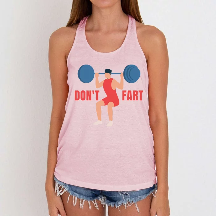 Don't Fart Gift Women's Knotted Racerback Tank